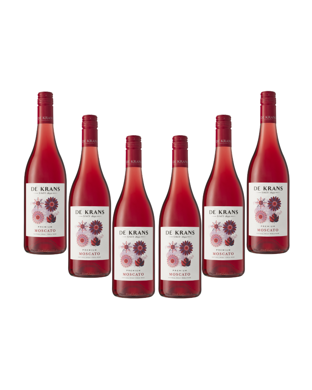 De Krans Premium Moscato Perlé Red 2026 - 6 x 750ml Bottles