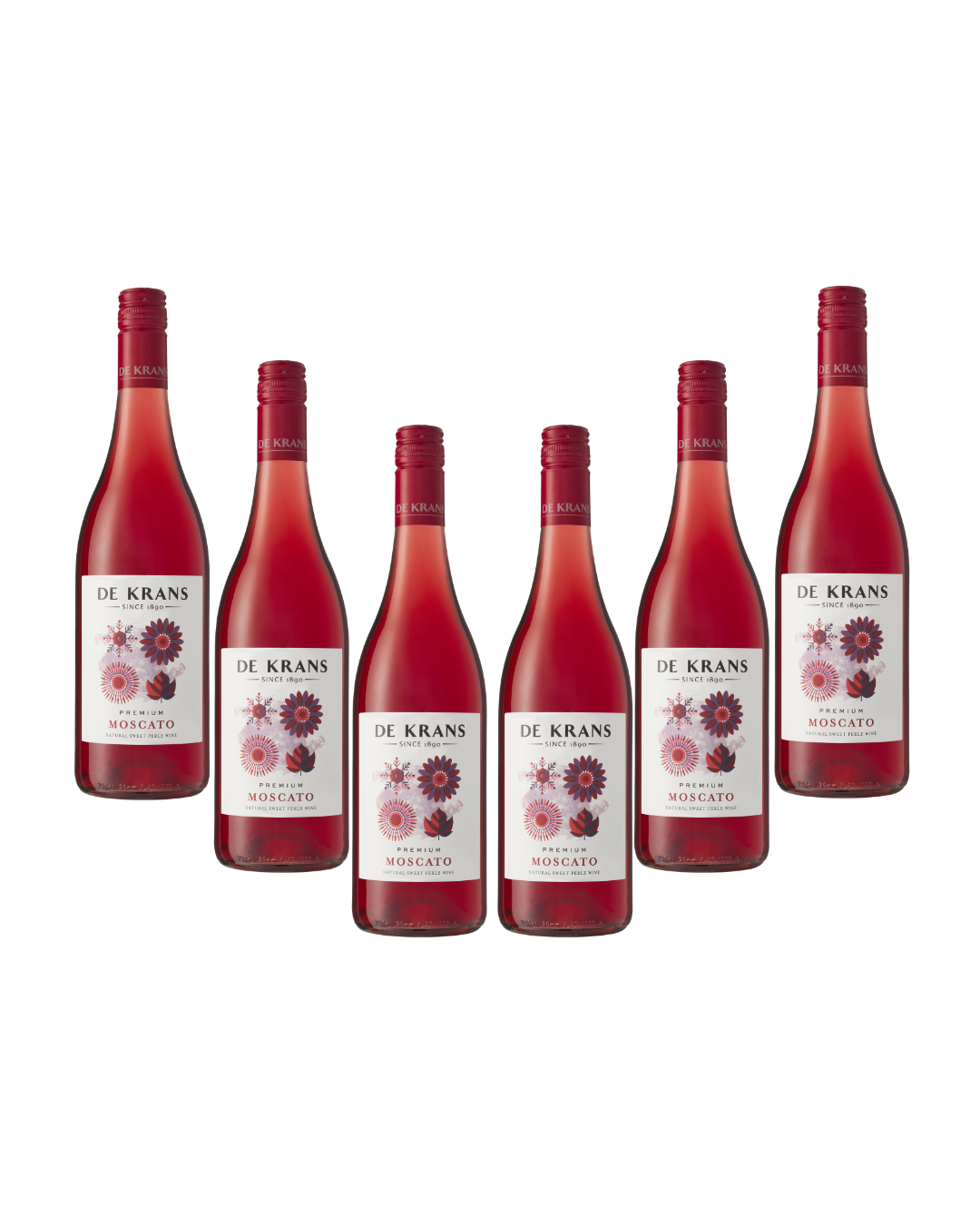 De Krans Premium Moscato Perlé Red 2026 - 6 x 750ml Bottles