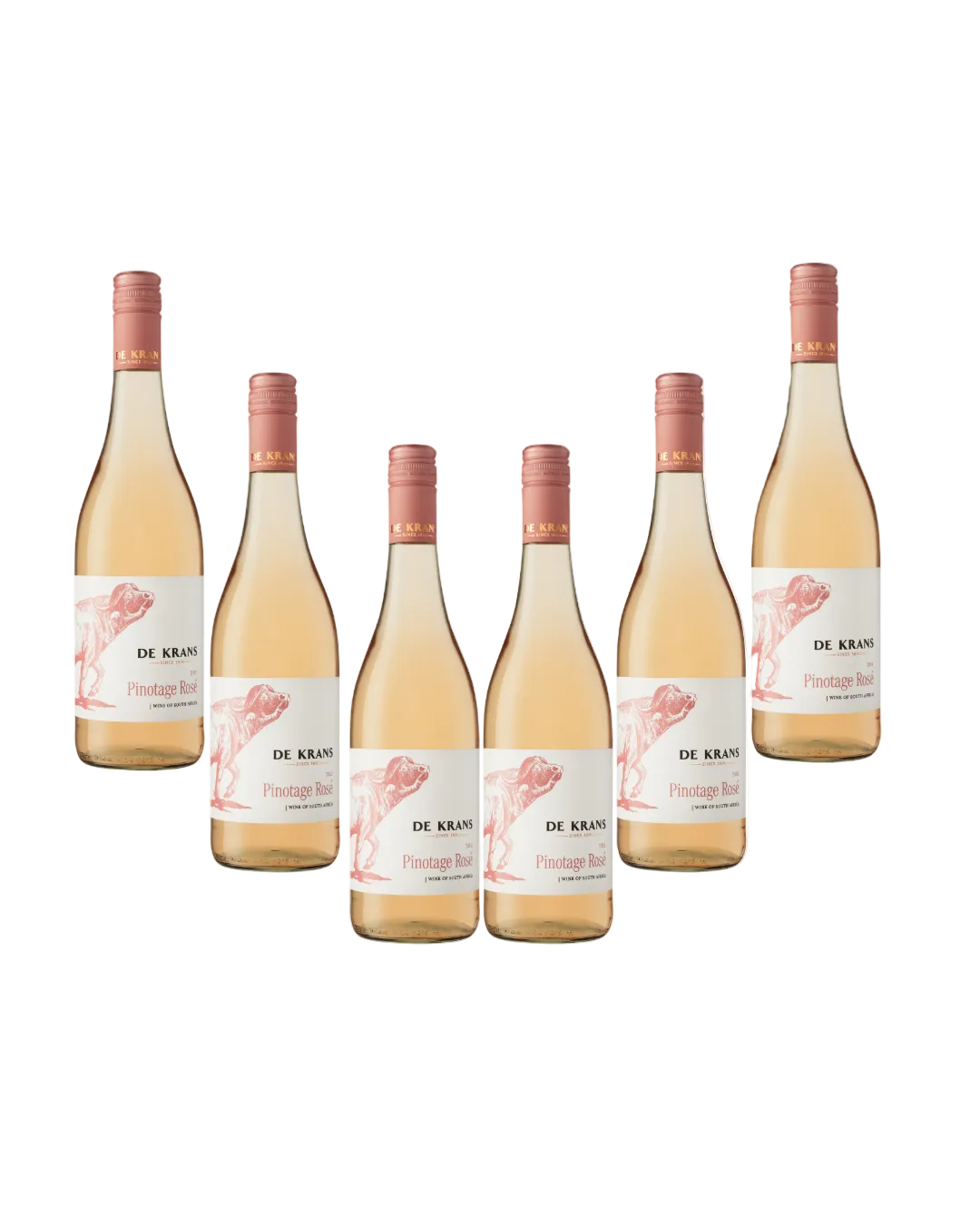 Six bottles of De Klaai Provence Rose wine arranged in two rows on a plain white background.