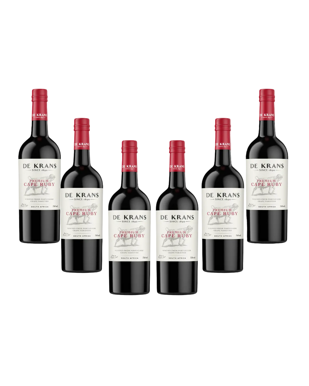 De Krans Premium Cape Ruby - 6 x 750ml Bottles