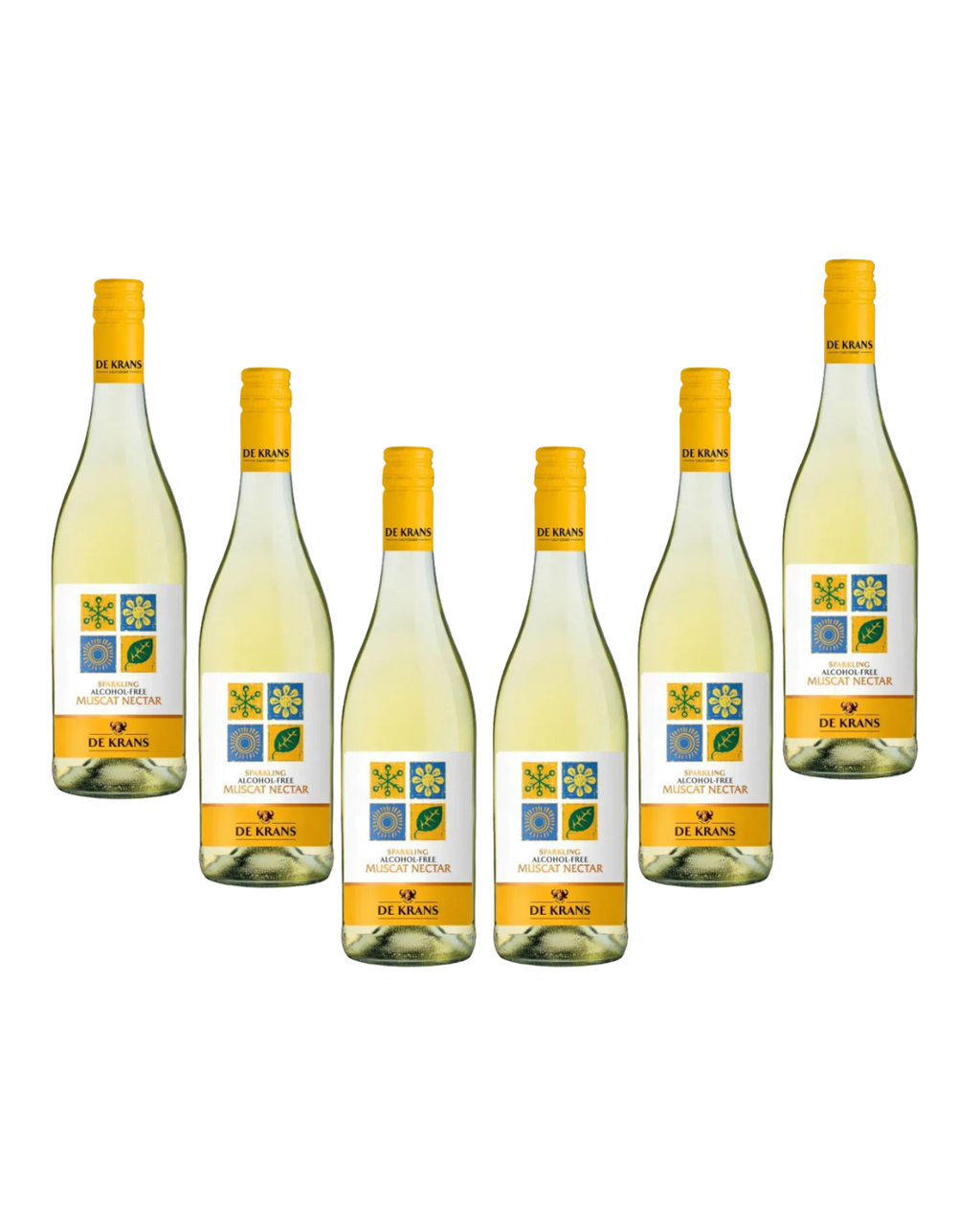 De Krans Sparkling Alcohol Free Muscat Nectar - 6 x 750ml Bottles