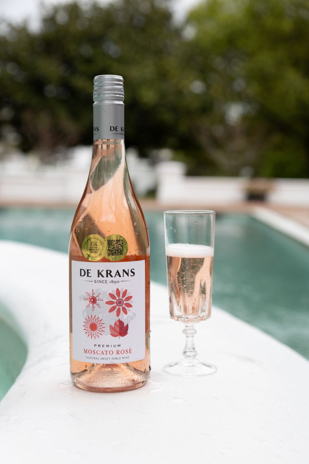De Krans Premium Moscato Rosé Perlé 2025 - 6 x 750ml Bottles